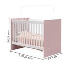 Berço Americano Giovana 0,70m X 1,30m  Banco/rosa J&a Móveis