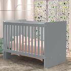 Berço Americano Giovana 0,70m X 1,30m Cinza J&a Móveis