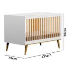 Berço Americano Ligia Com Cômoda Infantil Duda Branco Acetina