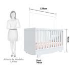 Berço Americano Mini Cama 3 Em 1 100% Mdf Suporte P/mosquitei