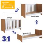 Berço Americano Mini Cama 3x1 E Colchao La014 Comm