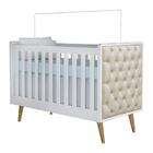 Berço Americano Mini Cama Retrô Com Capitonê Com Colchão Lore