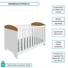 Berço Americano Retrô 100% Mdf Com Regulagem Altura Suporte P