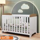 Berço Americano Retrô 100% Mdf Com Regulagem Altura Suporte P