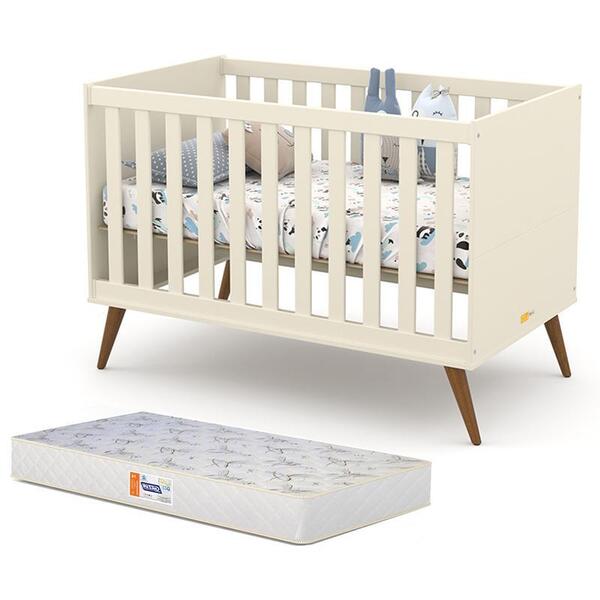 Berço Americano Retrô Gold Com Colchão D18 - Matic Móveis