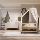 Berço Americano Sambalelê Com Colchão Branco Acetinado Com Mel