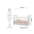 Berço Americano Simples 100% Mdf Mimo Branco Brilho