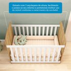 Berço Americano Simples 100% Mdf Mimo Branco Brilho/amêndoa