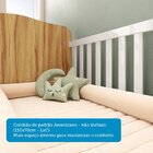 Berço Americano Simples 100% Mdf Mimo Branco Brilho/amêndoa