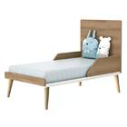 Berço Americano Theo Com Pés Madeira Natural E Colchão D18 -