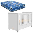 Berço Americano Tutto New Branco Acetinado E Colchão Phisical