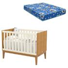 Berço Americano Unique Freijó Off White Eco Wood Com Colchão