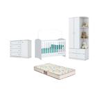 Berço Bala De Menta E Cômoda Mississipi E Guarda Roupa Labiri