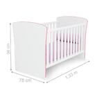 Berço Ben Menina Branco Rosa