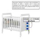 Berço Bercinho Vira Mini Cama 100% Mdf Grade Removível Branco