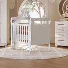 Berço Bercinho Vira Mini Cama 100% Mdf Grade Removível Branco