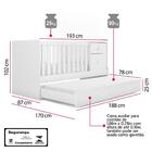 Berço Bicama Multifunção Amore Branco Estrela