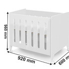Berço Branco Moisés 2 Em 1 Vira Cercadinho + Colchão
