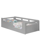 Berço Cama Infantil + Colchão 150x70 Montessoriana Cinza