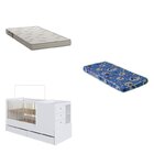 Berço Cama Multifuncional Com Gavetões 2 Colchões Branco