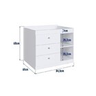 Berço Cama Multifuncional Com Gavetões 2 Colchões Branco