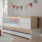 Berço Cama Sol E Mar Divicar Branco Acetinado/carvalho Treviso