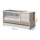 Berço Cama Sol E Mar Divicar Branco Acetinado/carvalho Treviso