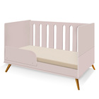 Berço Clean C/ Regulagem 3 Em 1 Sofá E Mini Cama Rosa