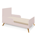 Berço Clean C/ Regulagem 3 Em 1 Sofá E Mini Cama Rosa