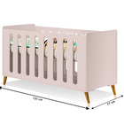 Berço Clean C/ Regulagem 3 Em 1 Sofá E Mini Cama Rosa