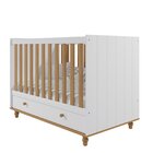 Berço Com 2 Gavetas Picolé Espresso Móveis Branco/nature