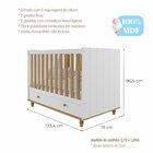 Berço Com 2 Gavetas Picolé Espresso Móveis Branco/nature