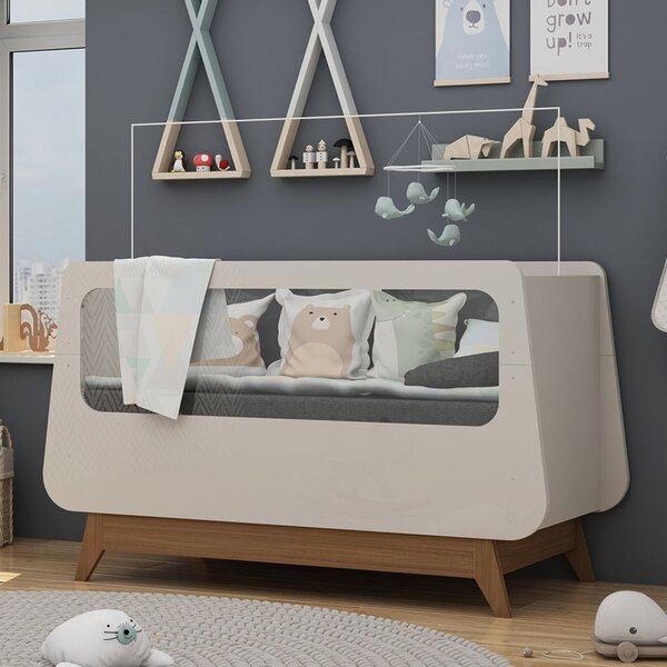 Berço Com 3 Regulagens De Altura Nuvem Gelius Móveis Off Whit