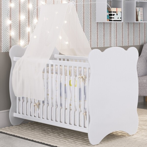 Berço Com Armação Mosquiteiro Branco 7000 - Percasa