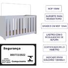 Berço Com Colchao 130x60 Aconchego La011 Branco Completa Move