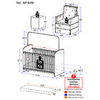 Berço Com Colchão Incluso Poltrona De Amamentação E Puff Olaf