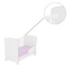Berço Com Mini Cama Mágica Branco Rosa Tana Decor