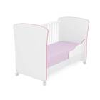 Berço Com Mini Cama Mágica Branco Rosa Tana Decor