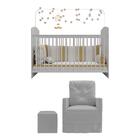 Berço Com Poltrona De Amamentação E Puff Ana Lívia Multimóvei