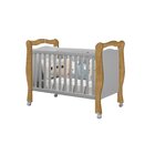 Berço Com Rodízio Alvin Nature/cinza