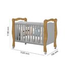 Berço Com Rodízio Alvin Nature/cinza