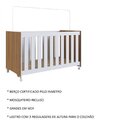 Berço Com Rodízios Aconchego Linha Aconchego Nogal/branco