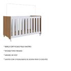 Berço Com Rodízios Certificado Inmetro Aconchego La002 Nogal/