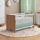 Berço Com Suporte De Mosquiteiro Gutti Branco/almendra