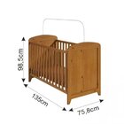 Berço Com Suporte Mosqueteiro Hugs Móveis Serpil Garapa