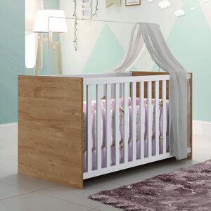 Foto de Berço Com Suporte Mosquiteiro 100% Mdf Life Branco/naturale