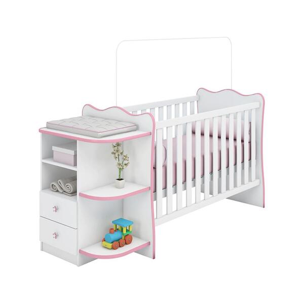 Berço Cômoda Com Cantoneira Doce Sonho Qmovi