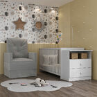 Berço Cômoda Com Colchão Incluso E Poltrona De Amamentação Me