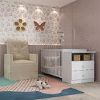 Berço Cômoda Com Colchão Incluso E Poltrona De Amamentação Me