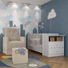 Berço Cômoda Com Poltrona De Amamentação E Puff Meu Bebê Mult